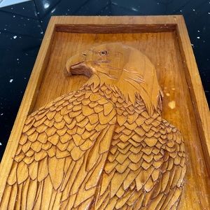 Hand crafted wooden eagle